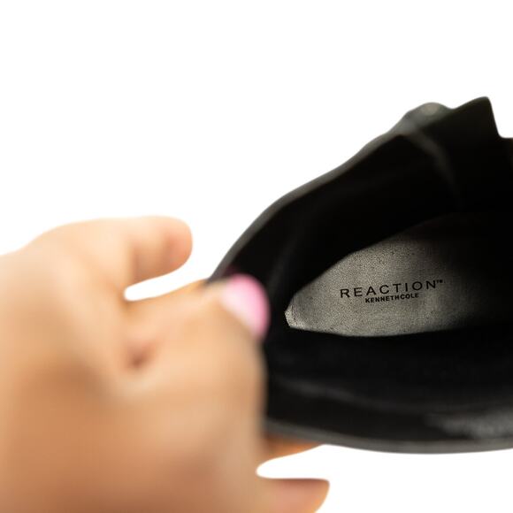 Vintage Kenneth Cole Reaction "Very Cool" Black Leather Womens Boot 8.5M - Picture 7 of 13